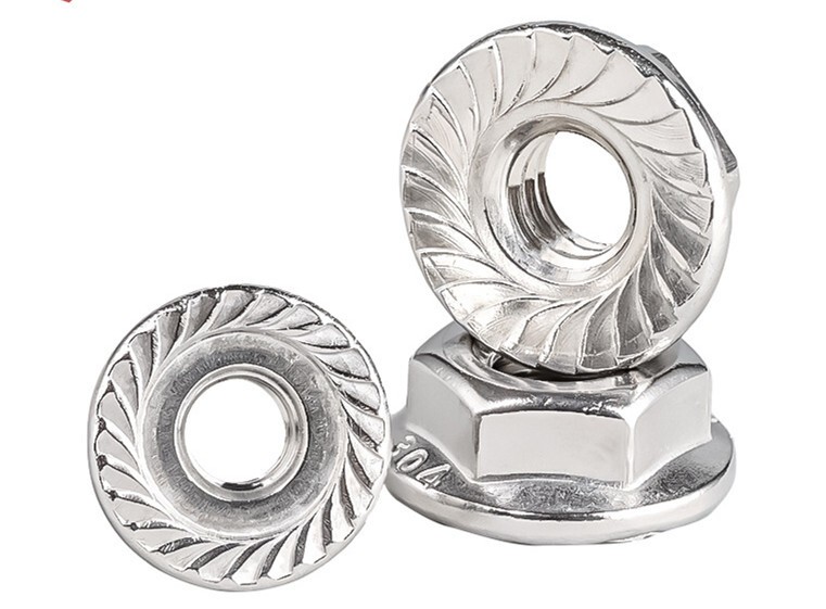 M3 M4 M5 M6 M8 M10-M20 304 Stainless Steel Hex Serrated Flange Nuts Hex Nuts gallery