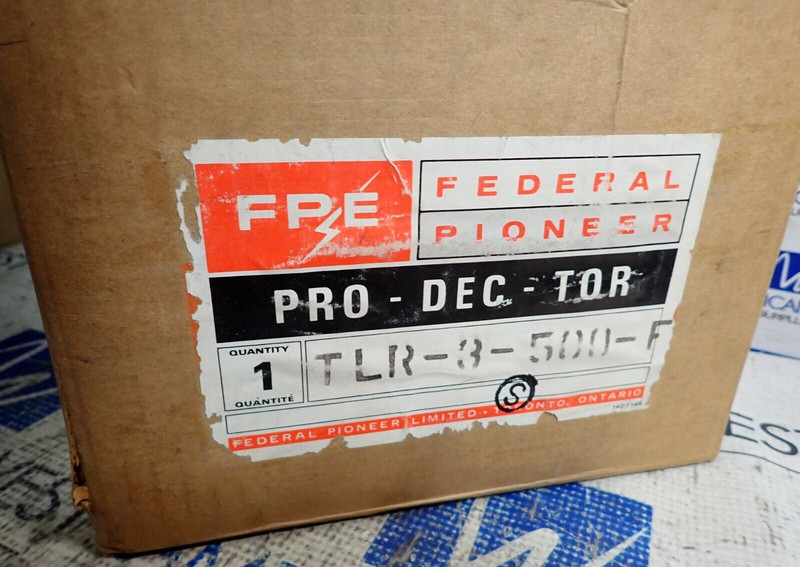 NEW - FPE Class-1 Ground Relay Type TLR-3-500-F 10 Amp at 125/250 VAC gallery