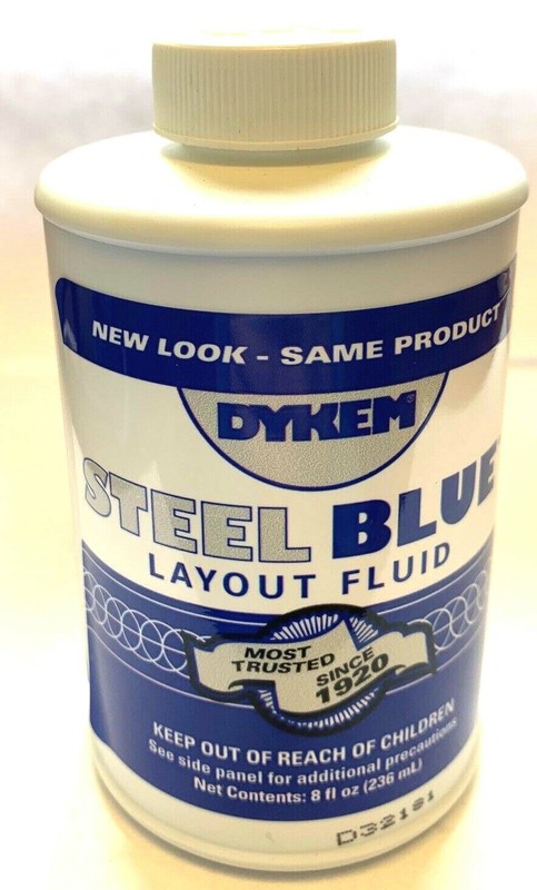 DYKEM STEEL BLUE LAYOUT/STAINING FLUID 8oz BRUSH-IN-CAP #80400 gallery