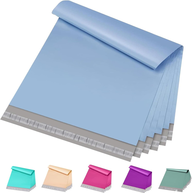 12×15 5 Poly Mailers 100 Pack Blue Self Seal Shipping Bags for Clothing