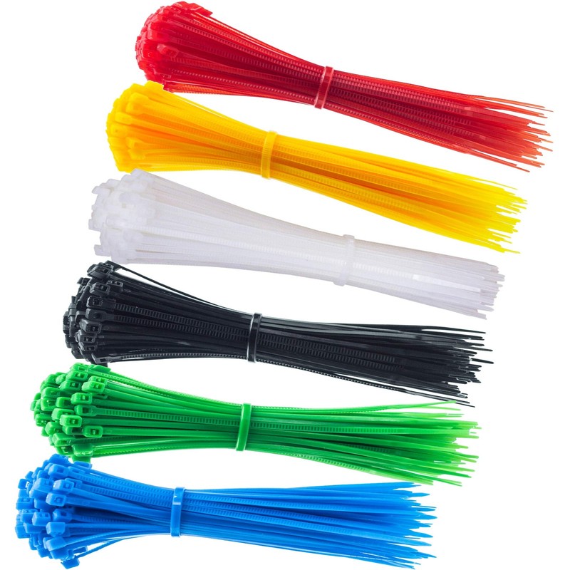 120PCS 8 Inch Zip Ties Nylon Cable Ties Multi Color Strong Durable 6 Colors