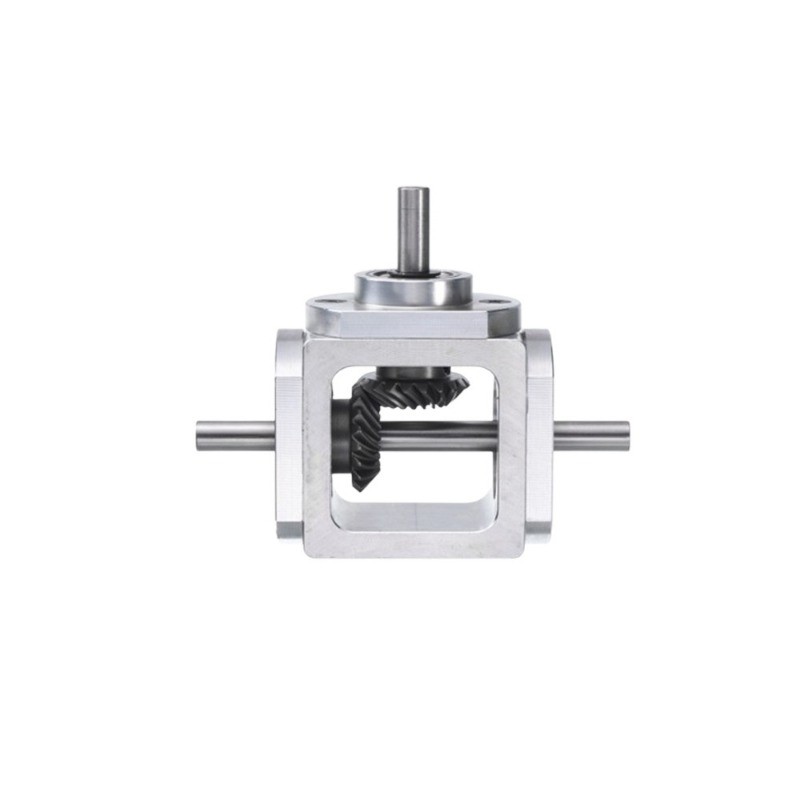90 Degree Right Angle Bevel Gearbox 1:1 Forward Double Output Shaft 1M 20 Teets6