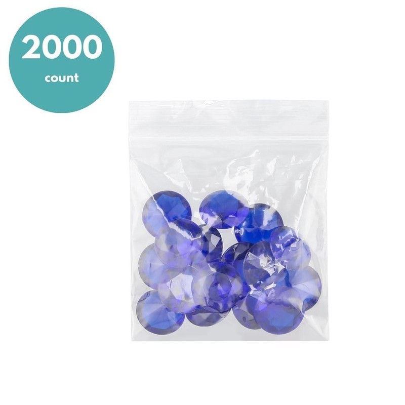 5″ x 5″ Clear Reclosable Plastic Poly Zipper Bags 2 Mil Zip Lock Bag 2000 Pack