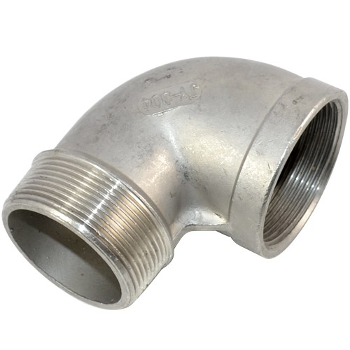 2″ inch NPT Female x Male 90 degree Elbow Threaded Pipe Fitting SS 304 Adapter