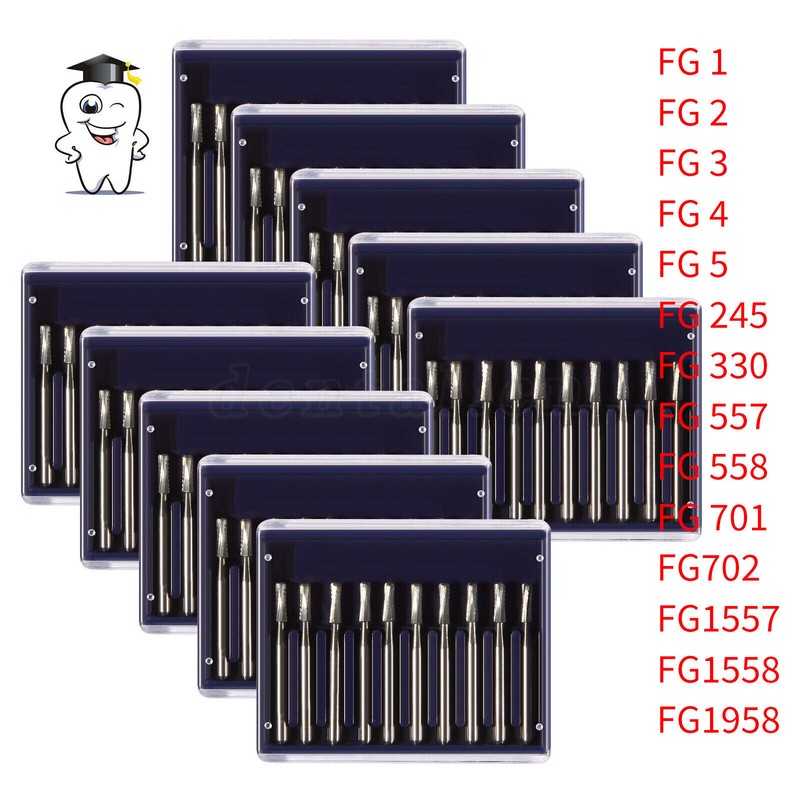 10-100 PCS Dental Orthodontic High-Speed Carbide Burs FG Debonding Finishing