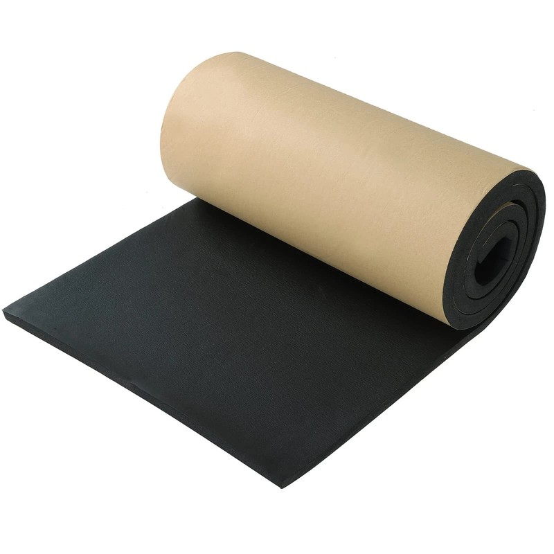 Neoprene Sponge Foam Rubber Sheet with Adhesive Backing, 1/2x12x54 Inch