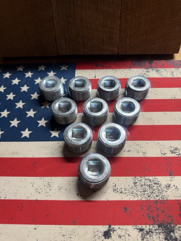 10 x 1” Steel Recessed Electric Conduit Plugs, Appleton PLG-100R, Lot of 10, NEW