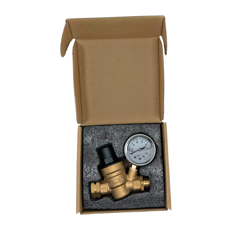 1 Piece XFITTING 3/4" Water Pressure Regulator with Gauge gallery