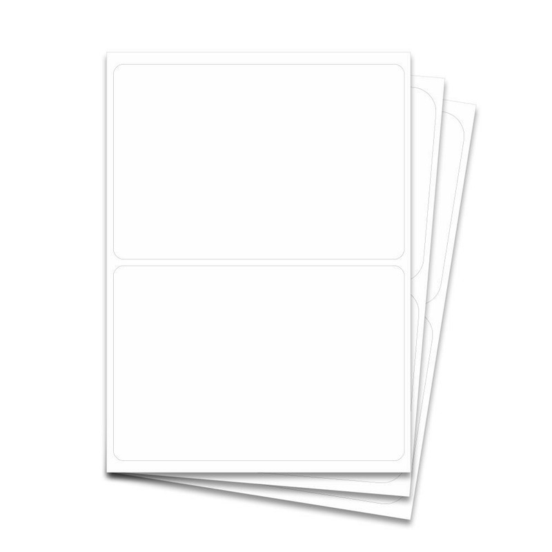 20 Labels 8.5 x11 2 per sheet