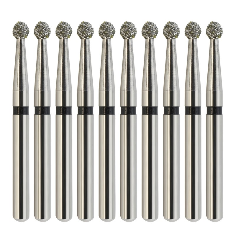 Multi-Use Diamond Burs Round Ball 801/016SC Coarse Grit Friction Grip High Speed