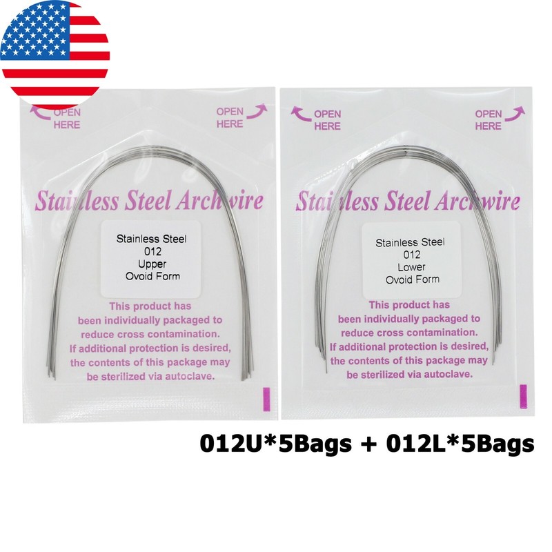 100PCS Dental Orthodontic Arch Wire Niti Stainless Steel Round Rectangular Ovoid gallery