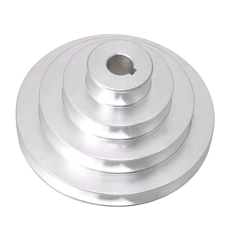 Aluminum 16mm Bore 4 Step A Type V-Belt Pagoda Pulley Belt Outer Dia 41-130mm