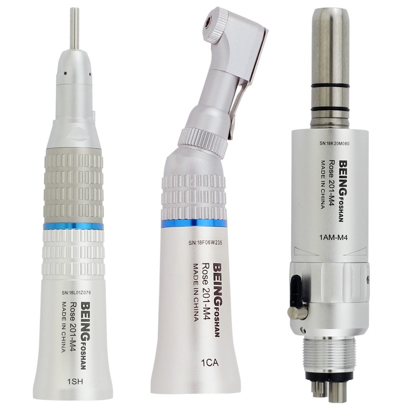 BEING Dental Low Speed Contra Angle Straight Handpiece Air Motor Set NSK EX203