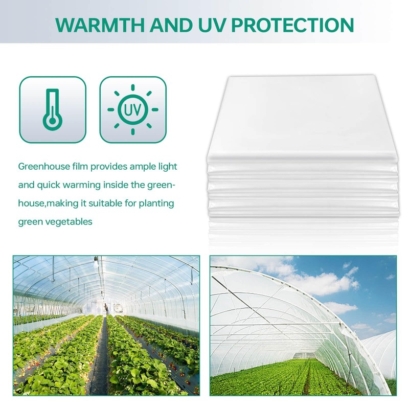 Rohseson 6Mil Greenhouse Covering 25X40Ft Thick Durable Sheeting Anti-Drip gallery