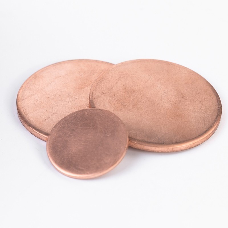 Solid Pure Copper Discs Blanks Round Plate Metal Sheet 10-300mm OD 0.5-5mm Thick gallery