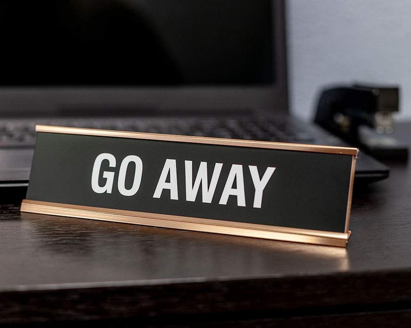 GO AWAY Novelty Desk Sign gallery