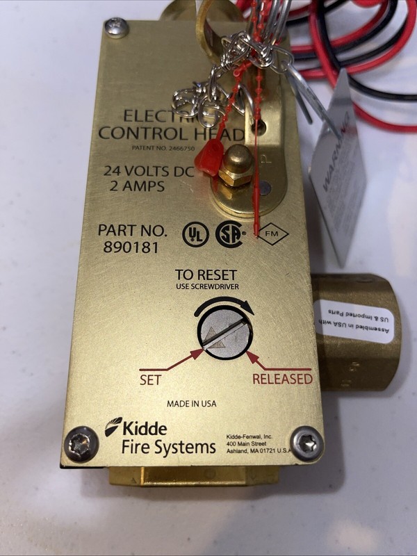 🔥Kidde WK-890181-200 Electric Control Head, 24V, New Never Use, With Out Box 🔥