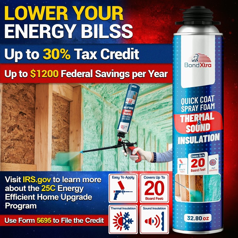 BondXtra Spray Foam Insulation Kit (36 x 32.80 oz/930 gr720 Brd ft) Self Expan gallery