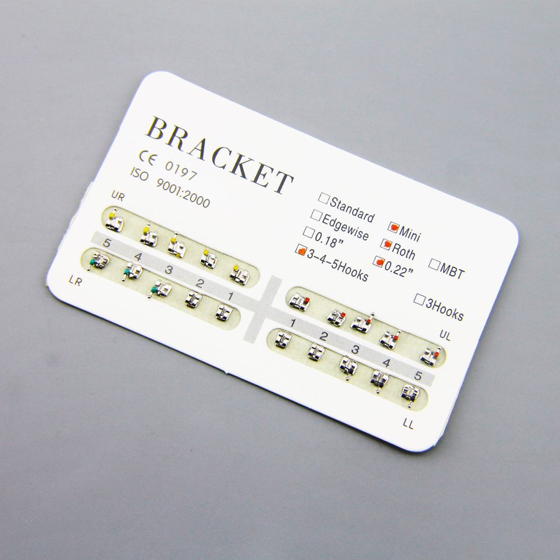 100 Packs Dental Orthodontic Metal Brackets Brace Mini Roth 022 Slot 345 hooks gallery
