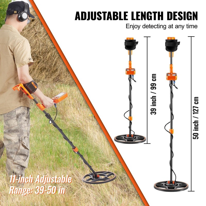 12in IP68 Metal Detector with LCD, 39-50in Adjustable, 7 Advanced Modes gallery