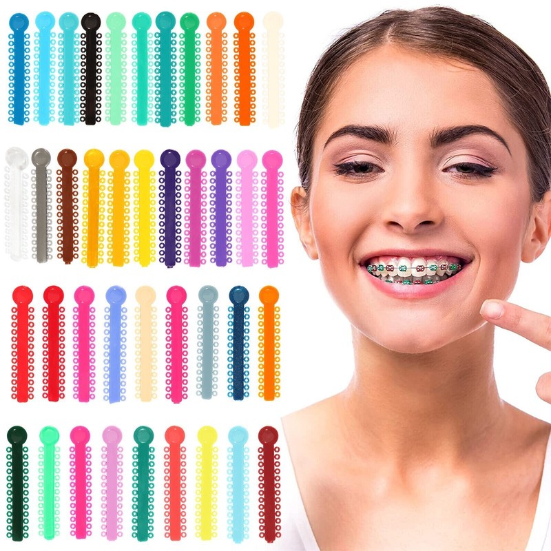 45 Color Dental Elastic Ligature Ties Rubber Power Bands for Orthodontic Braces gallery