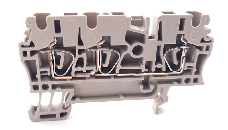 Lot of 30 Weidmuller 1608540000 3 Position Terminal Block 600V, 27A, 26-12AWG gallery