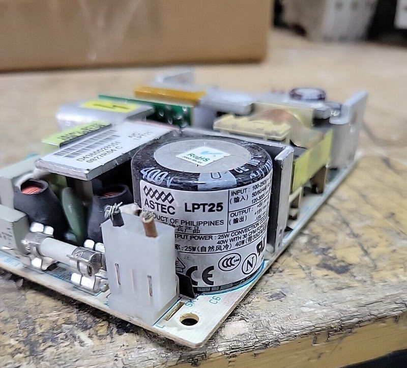1-ASTEC LPT25 Power Supply, Input: 100-250V ~1.2A, Output: +5V 4A, +15V 2A gallery