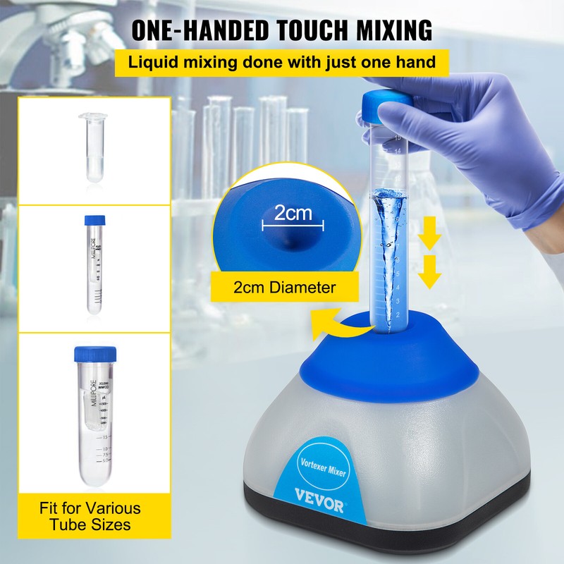 VEVOR Mini Vortex Mixer Lab Vortex Mixer Shaker 3000RPM 50ML for Lab Paint Ink gallery