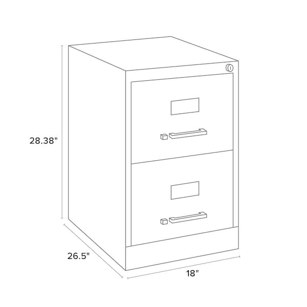 Hirsh 14418 18" W 2 Drawer Vertical File Cabinet, Putty, Legal gallery