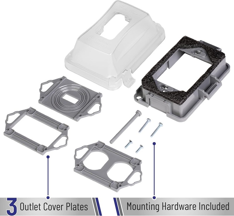 Bates- Weatherproof Electrical Outlet Cover, 1-Gang, Outdoor Plug Cover gallery