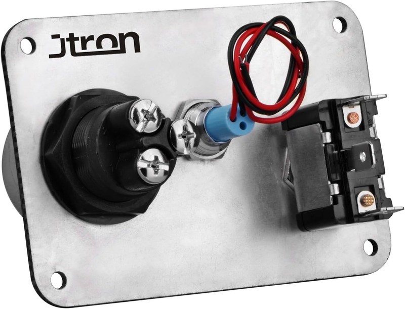 Racing Car Ignition Switch Panel 12V 2in1 Engine Start Push Button Red gallery