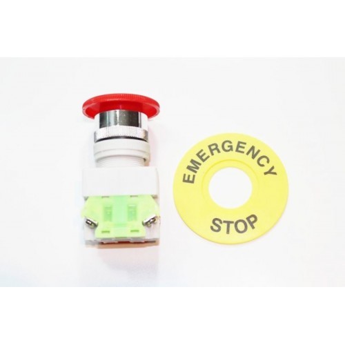 2 Pcs x Red Mushroom Emergency Stop Push Button Switch NO + NC 22mm CNC Gecko gallery