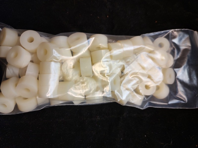 Nylon Spacer 1/4″ ID x 3/4″ od x7/16″ length Natural White – (75 EACH)