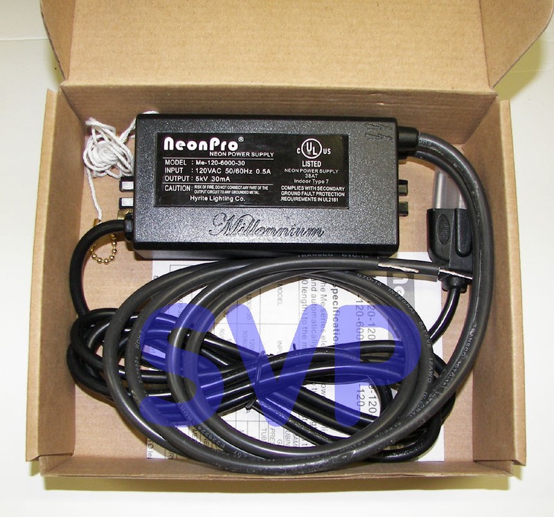 * UL Listed 6,000 volts / 6kV (5kV RMS) NEON SIGN TRANSFORMER POWER SUPPLY gallery