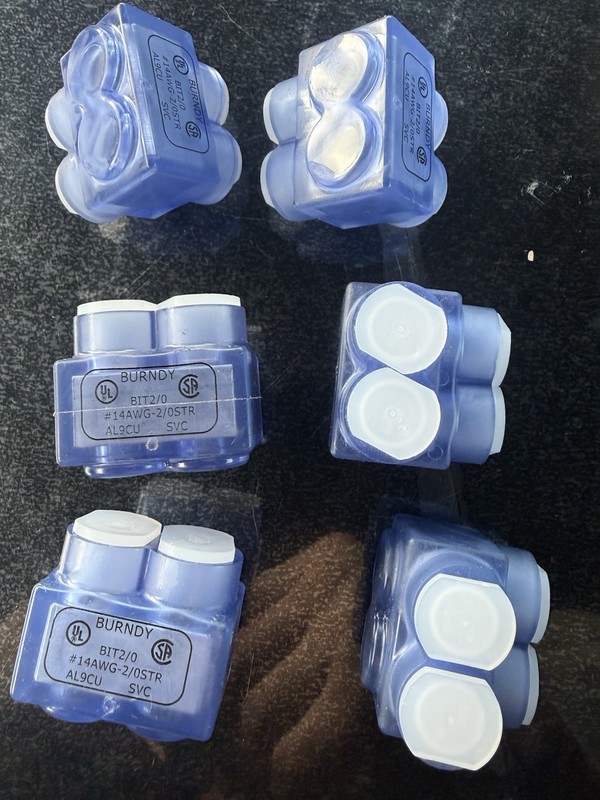 (6 Pack) Burndy Bit-2/0 Insulated Multitap Connector 14AWG-2/0 AL9CU gallery