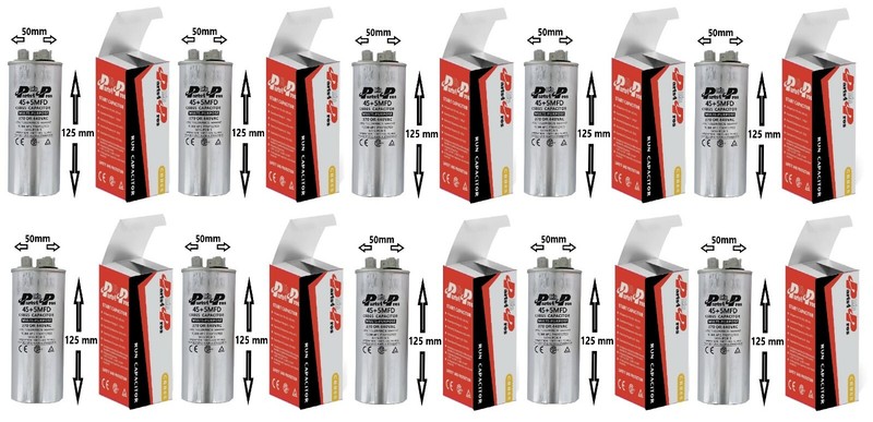 45+5 uF MFD 370-440 V AC High Quality Motor Dual Run Capacitor CBB65-R (10x)