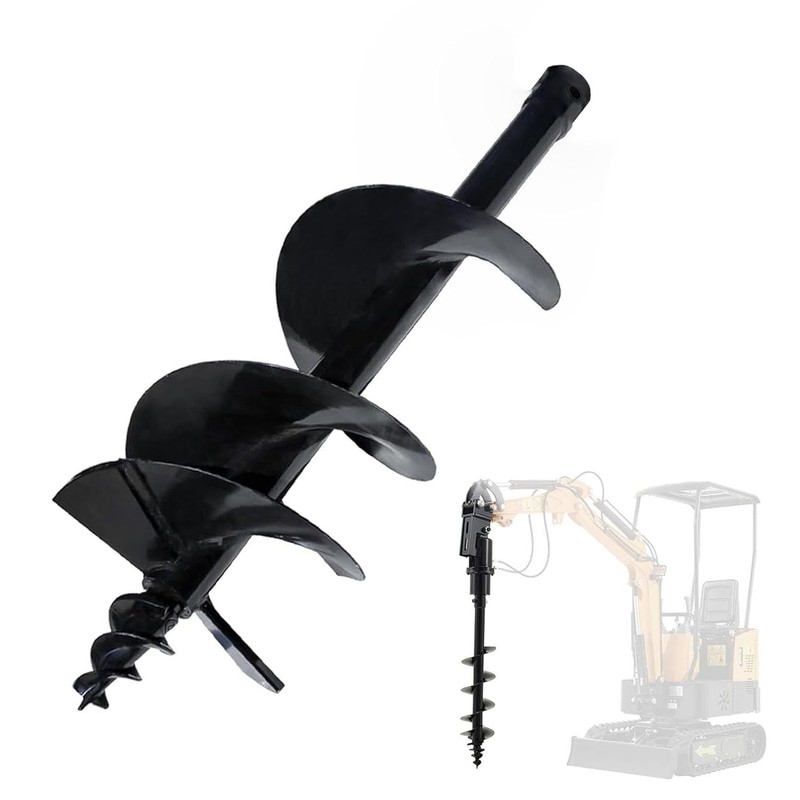 300mm Mini Excavator Auger Drill Rod Bit For 1-2Tons Mini Excavators Digger
