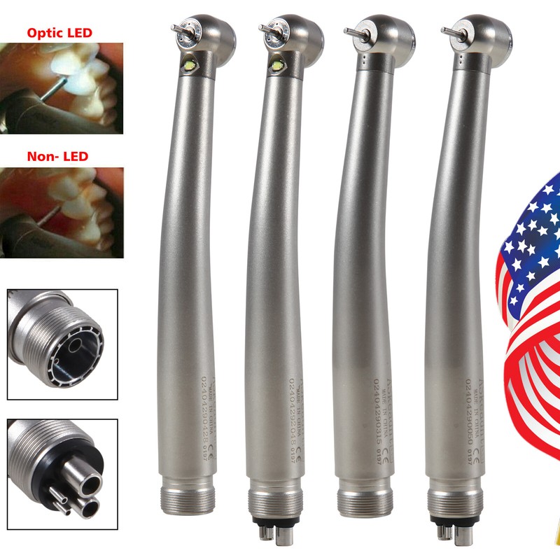 Dental Fiber Optic LED E-generator/ High Speed Handpiece Push Button 2/4 Holes gallery