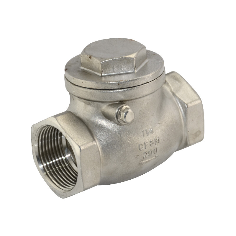 1-1/4 inch Swing horizontal Check Valve Stainless Steel NPT Threaded 200PSI CF8M