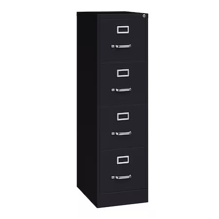 Hirsh 17892 15″ W 4 Drawer Vertical File Cabinet, Black, Letter