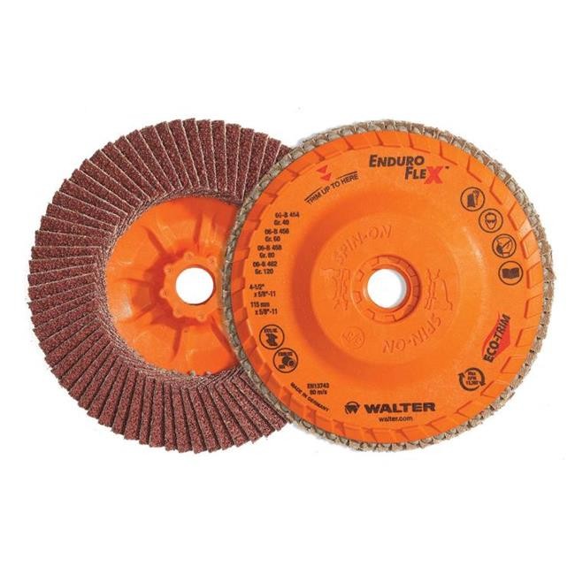 Walter 15R704 7 in. Enduro-Flex Flap Discs – 40 Grit