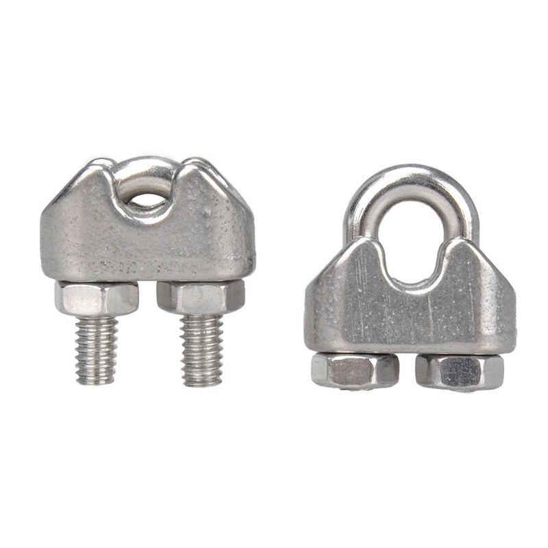 YAMASO 20PCS 1/8 Inches M3 Stainless Steel Wire Rope Cable Clip Clamp gallery