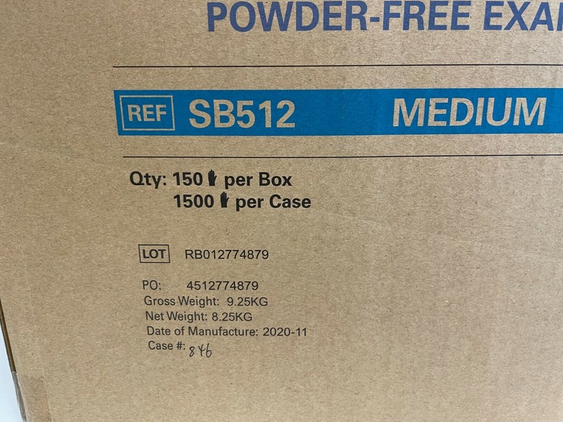 U10: Case of 1500 (10 Boxes) Medline Vinyl Powder-Free Gloves Medium SB512 gallery