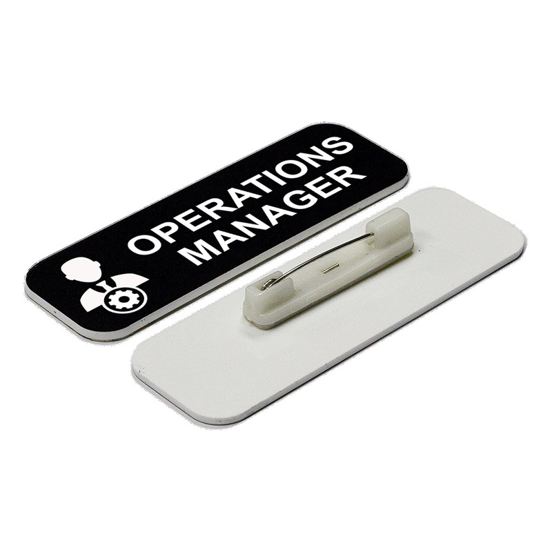 Signs ByLITA Operations Manager 1 x 3″ Name Tag/Badge, (3 Pack)