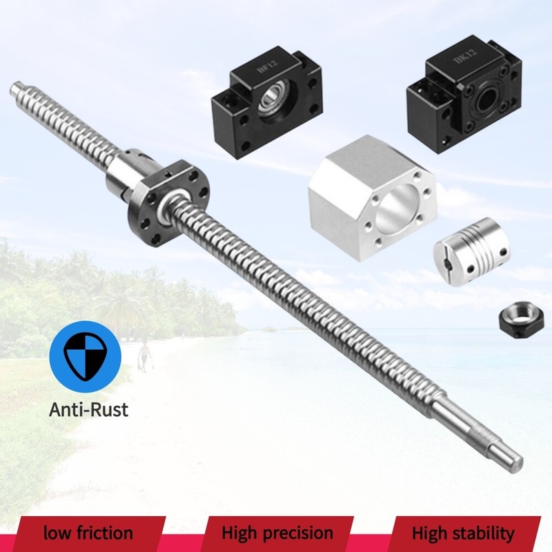 Ball Screw SFU1605 Antibacklash 250-2000mm+BK/BF12+Nut Housing+6.35*10mm Coupler gallery