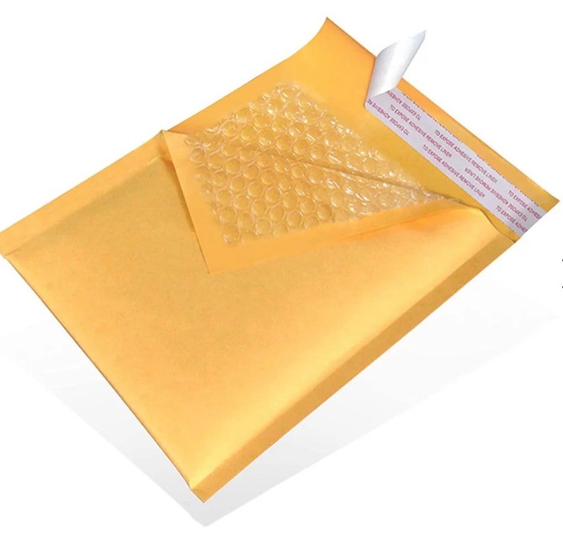 50 4×8 Kraft Paper Bubble Padded Envelopes Mailers