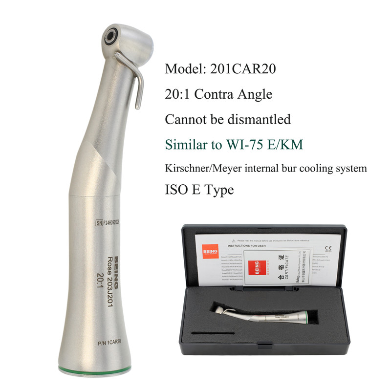 BEING Dental Surgical Handpiece 1:1 Straight 20:1 Implant Contra Angle Nose Cone gallery