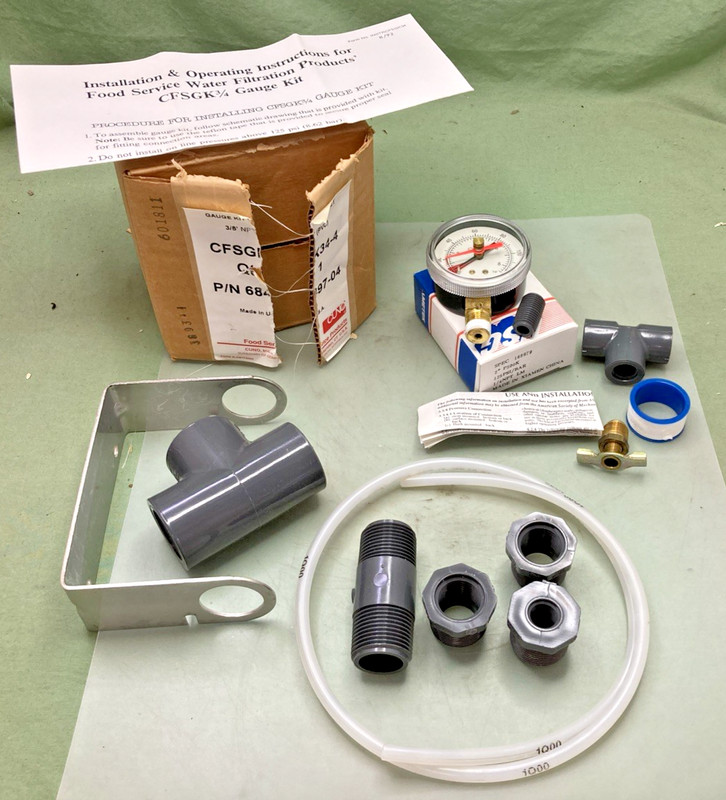 NEW GENUINE CUNO 68497-04 GAUGE KIT WITH BRACKET 3/4″
