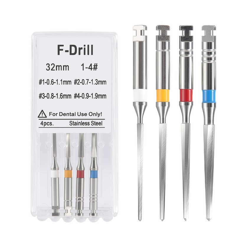 AZDENT Dental Endodontic F Drill Reamers Endo Root Fiber Post Drills Reamer 32mm
