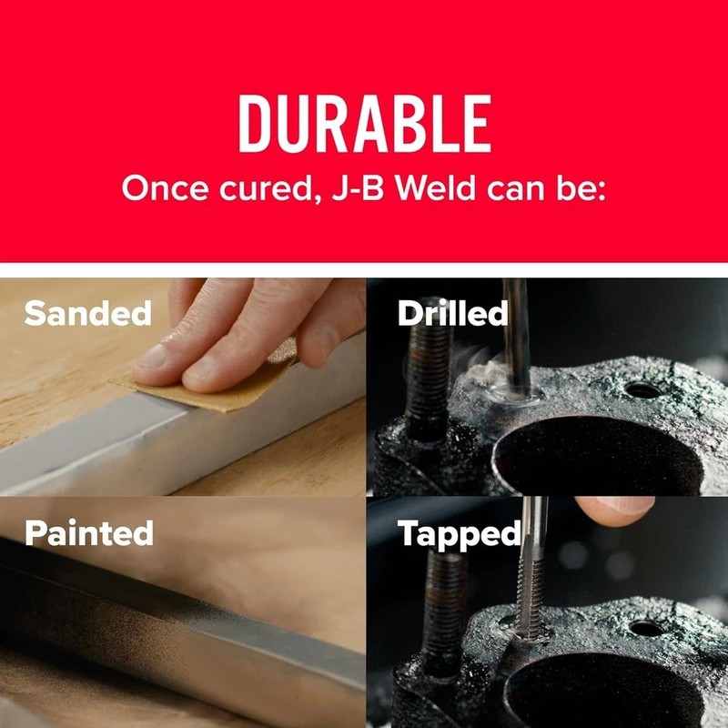 Strongest Metal Steel Aluminum Bond Adhesive Cold Weld Reinforced Epoxy Glue 2Oz gallery